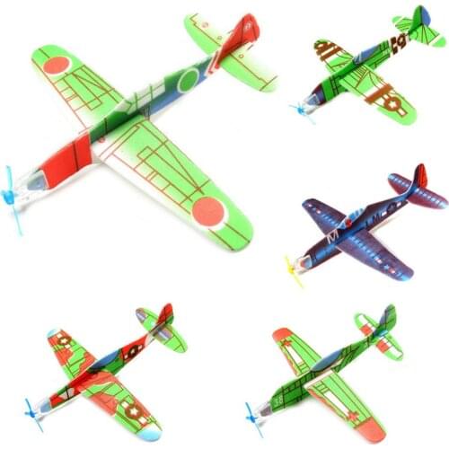 5Pcs DIY Hand Throw Flying Glider Foam Aeroplane Planes Model Children Toy Gift