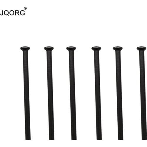 6 Pieces A Lot 14 G 2.0 mm J-bend Black Color Mountain Bike Spokes 302 Stainless Steel Material Equal Diameter Bicycle Spoke