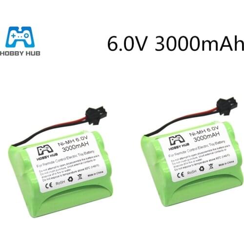 1/2/4pcs NI-Mh 6.0V 3000mAH rechargeable battery for rc car boat truck train battery remote control electric TOYS 6 v AA nimh