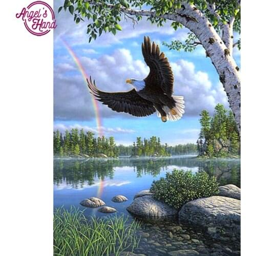 Full Square Diamond 5D DIY Diamond Painting Soaring eagle Embroidery Cross Stitch Rhinestone Mosaic Painting Decor Gift