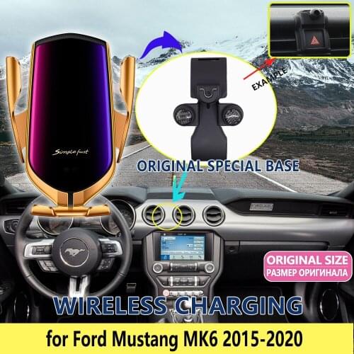 Car Mobile Phone Holder for Ford Mustang MK6 S550 2015 2016 2017 2018 2019 2020 Telephone Bracket Accessories for iPhone Samsung