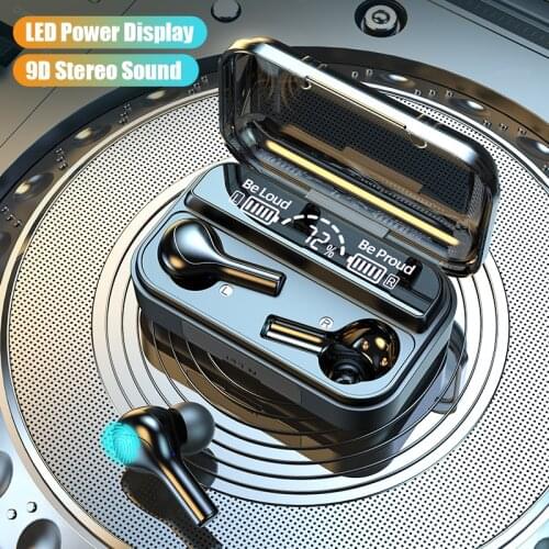 TWS 5.0 Bluetooth Headphone LED Display Stereo Sports Waterproof Earbuds Noise Cancel Headsets Charging Case Wireless Earphone