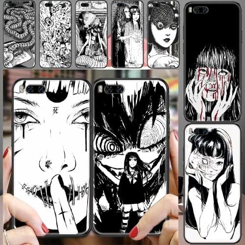 Junji Ito Tees Horror Phone case For Xiaomi Mi Max Note 3 A2 A3 8 9 9T 10 Lite Pro Ultra black tpu cover luxury waterproof soft