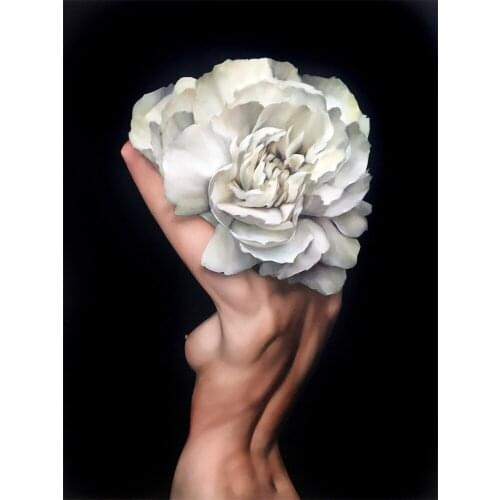 Flower Women DIY Embroidery Cross Stitch 11CT Kits Needlework Craft Set Printed Canvas Cotton Thread Home Dropshipping