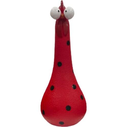 Silly Chicken Decor Resin Statue with Long Neck Hand Paint Sculpture Outdoor Yard Garden Decor TS1 Ornaments