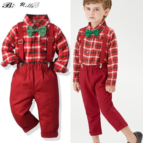 Spring Autumn Kids Boy Clothing Suit Fashion Gentleman Birthday Wedding Children Boys Clothes Long Sleeve Kids Boy Sets Clothing