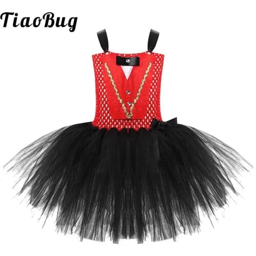Kids Tutu Dresses for Girls Halloween Christmas Costume Sleeveless Elastic Crochet Top Bodice with Diamond Pieces Mesh Dress