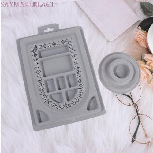 New Flocked Bead Board For DIY Bracelet Necklace Beading Jewelry Making Organizer Tray Design Craft Measuring Tool Accessories
