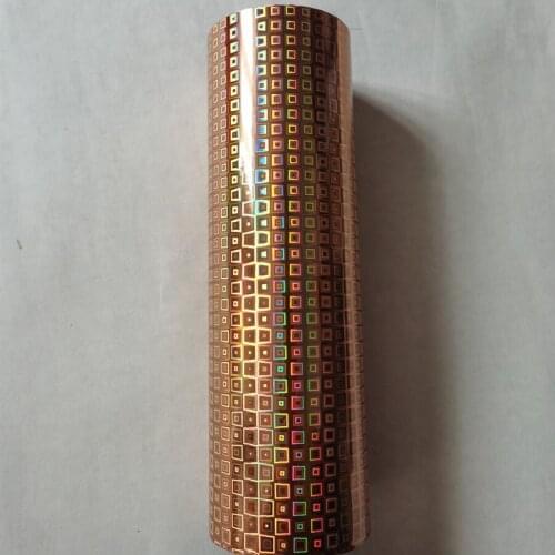 Hot stamping foil holographic foil gold color A21 Back shape pattern hot press on paper or plastic 21cm x120m