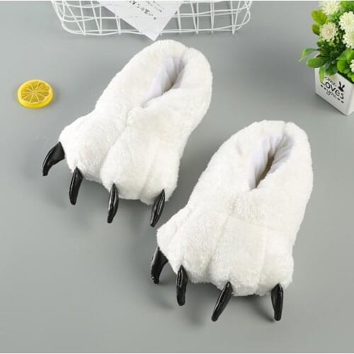 Cotton Slippers Black and White Claw Shoes New Winter Indoor Cotton-Padded Shoes Cotton-Padded Shoes Indoor Shoes Direct Claw