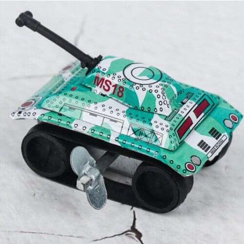 IWish Hot Wind up Metal Tank Clockwork Toys Vintage Tin Friction Modern Iron Toy Kids For Children Baby Classic Christmas Gifts