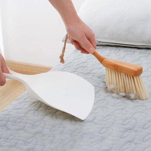 Bamboo Handle Mini Brooms Shovel Set Household Plastic Cleaning Brush Small Broom Dust Shovel