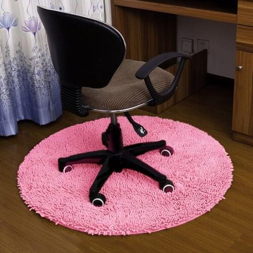 Round Floor Carpet Dia 80/100/120cm Computer Chair Mat Rugs Home Decor Anti-slip Foot Pad Doormat Living Room Bedroom Mats L