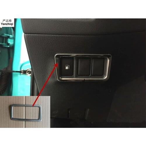 Stainless steel Oil tank cover switch decoration frame For Toyota C-HR CHR 2016 2017 2018 Car Accessories Styling
