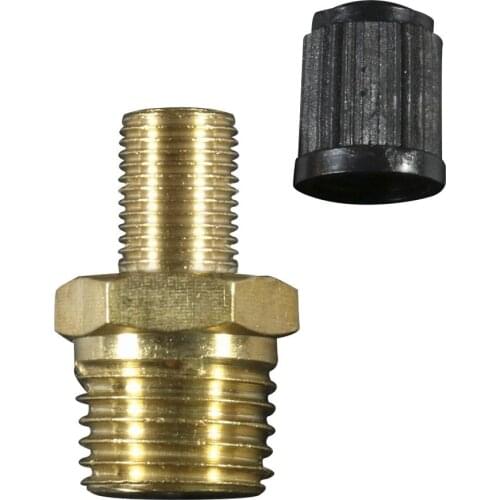 2pcs 1/4" NPT MPT Brass Tire Tyre Air Compressor Tank Fill Valves for Dunlop Valve