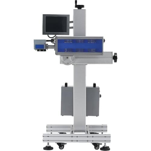 Faith Industrial For Sale Online Flying CO2 20w/30w/60w Laser Marking Engraving Machine For PET Bottles/Plastic Bag