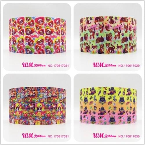 Q&N ribbon 3inch 75mm animal printed grosgrain ribbon webbing 50yards/roll for headband free shipping