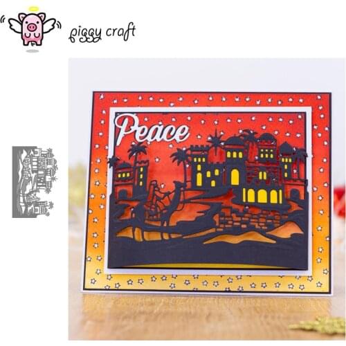 Piggy Craft metal cutting dies cut die mold Town of bethlehem frame Scrapbook paper craft knife mould blade punch stencils dies