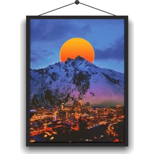 5D DIY Full Circle Diamond Embroidery Kit "Sunset Scenery" Home Handmade Crafts Decorations Hanging Paintings Decoration Gifts