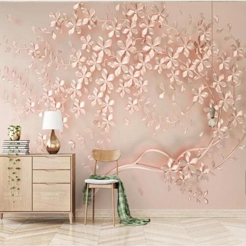 3D Gold Rose Flower Printed Mural Photo Wallpaper Large Size Wall Paper for Living Room Wall Decor Modern Painting Wallpapers