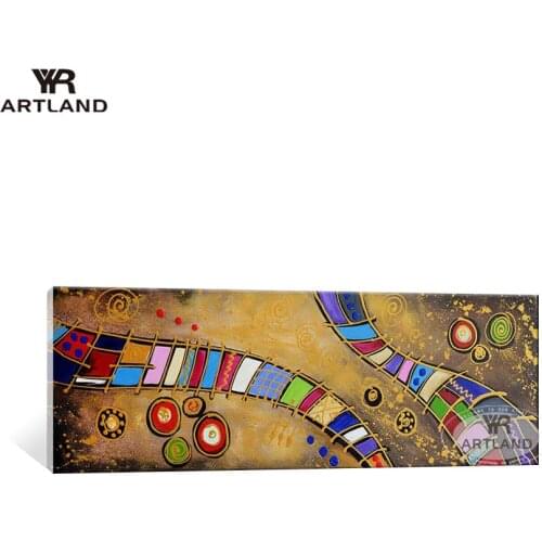 Cheap Africa colorful beautiful picture for home wall decoration handmade canvas abstract oil painting wall art for living room