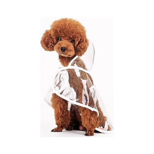 2016 new dogs cats Transparent raincoats doggy waterproof rain jackets puppy outwear pet dog cat coats 1pcs XS-XL