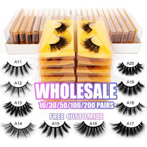 Wholesale Eyelashes faux mink lashes 3d Mink Lashes Natural Soft eyelashes Makeup eyelashes extension In Bulk free customize