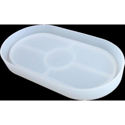 DIY Ashtray Mold Square Cup Mat Making Silicone Mould Oval Resin Casting Molds SCIE999