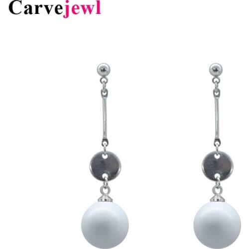 Carvejewl earrings rubber pearl dangle earrings for women jewelry girl gift simple korean earrings hot sale trendy bijoux
