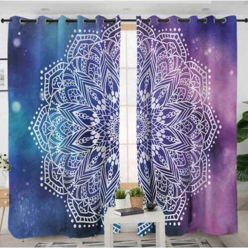 3D Window Curtains Cortinas De Dormitorio Bohemian Mandala Flowers Room Home Decor Rideau De Fenetre Drapes Cotinas Rideau Salon