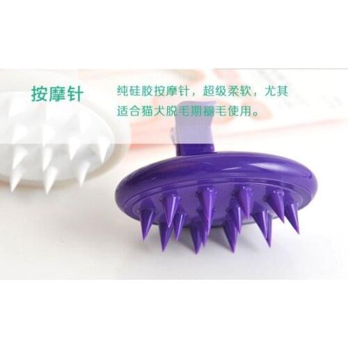 Wholesale 10*7cm Silicone removal hair Comb Bath Massage brush