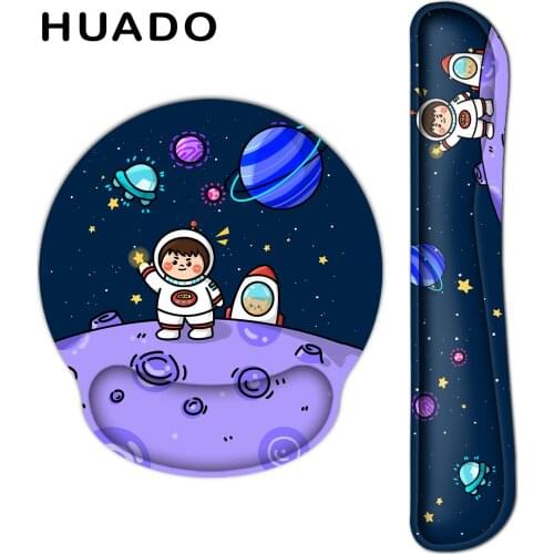 Cute Mouse Pad with Wrist Rest Comfortable Soft Sponge Non Slip Rubber Base Keyboard Pad for Office/Home/Gamer