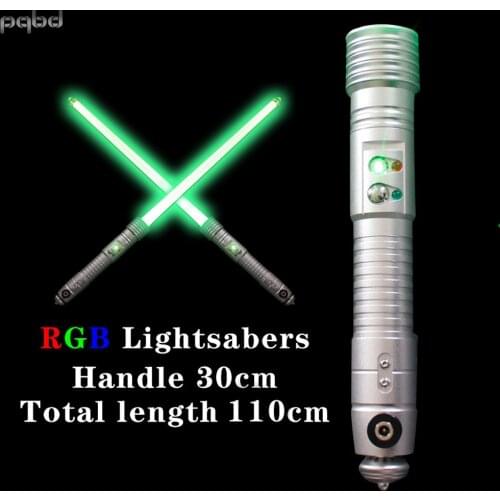 Pabd RGB Lightsaber Glowing Sound Effect Metal Laser Sword Metal Lightsaber With Sound lgtoy cosplay lightsaber