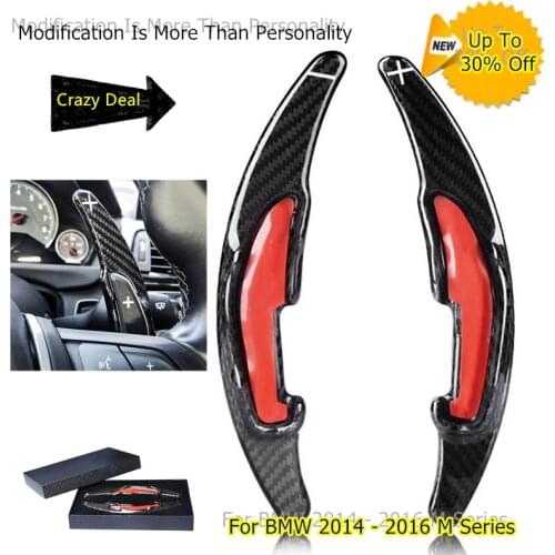 For BMW 2014 - 2016 M2 M3 M4 M5 M6 X5M X6M Carbon Fiber Steering Wheel Shifer Shift Paddle Extension Carbon Fibre Paddle