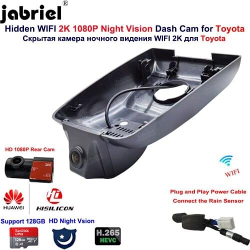 New Wifi 2K Hisilicon Car Dvr Dash Cam Camera Recorder For Toyota Highlander XU50 for Toyota Highlander XLE LE for Toyota Kluger