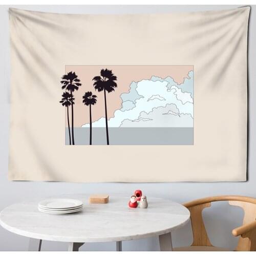 Vintage Retro Style Mountains Tapestry Contrast Color Wall Hanging Mountains Park Landscape Tapestry Wall Hanging