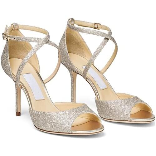 Moraima Snc Sexy Peep Toe Cross-tied High Heel Sanda Summer Cutouts Gladiator Shoes Woman Thin Heels Party Wedding Shoes