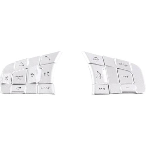 10 Pcs for Land Rover Discovery Sport 2015-2019 Aluminum Alloy Car Steering Wheel Button Frame Sticker Cover(High Match)