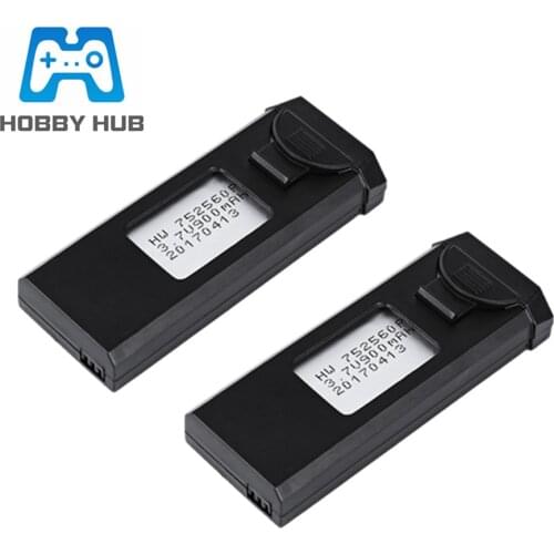 2Pcs 3.7V 900mAh 30c LiPo Battery for VISUO XS809 XS809W XS809HW xs809s RC Drone Part Aircraft Helicopter Battery 752560p