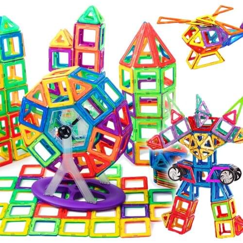 50-300Pcs Designer Magnetic Blocks Big Size DIY Magnet Toys Pulling Magnetic Building Blocks Assembled Toys for Children Gifts