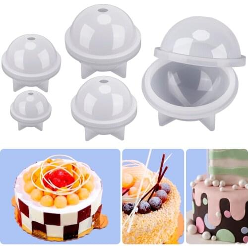 Cake Mold Silicone Round Ball Mold 5 Sizes 3D Jewelry Making Epoxy Resin Art Spherical Mould