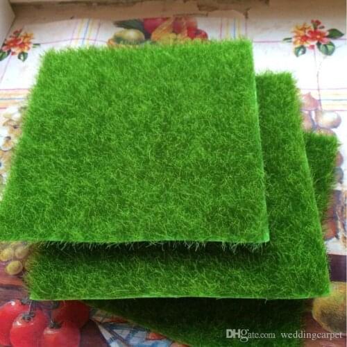 Artificial Grass Lawn 15*15cm fairy garden miniature gnome moss terrarium decor resin crafts bonsai home decor for DIY Zakka
