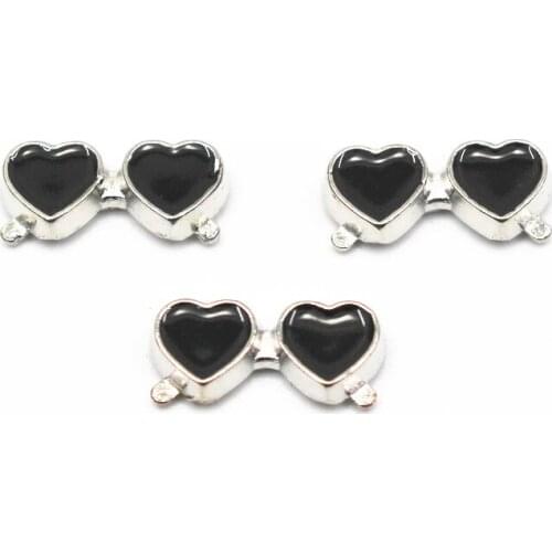 Hot selling 10pcs/lot heart sunglasses floating charms living glass floating pendant lockets charms