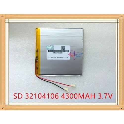 Liter energy battery 3.7V Tablet PC battery super thin ultra large capacity 32104106 4300mAh
