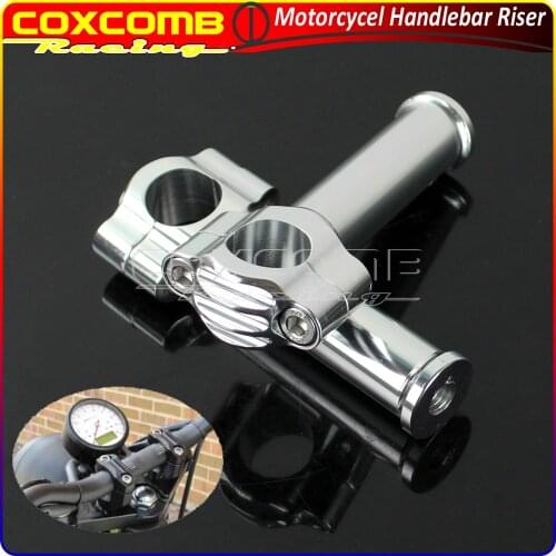 Motorbike Billet Handlebar Risers For Harley Cruiser Bobber Chopper Cafe Racer 1" 25mm Universal Handlebar Riser Mount Clamp Kit