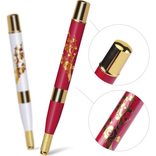 New styleEyebrow Fashion Microblading Plum blossom Pen Eyebrow Tattoo Machine Permanent Makeup Manual Pen with needles