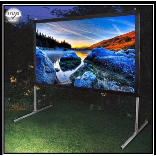 P1VWG, 4:3 Video Heavy Duty Portable Fast Fold Deluxe Folding Projection Screen with Front and Rear Projection Screen