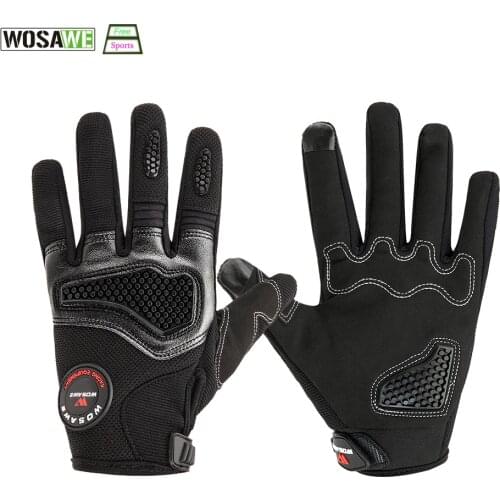 WOSAWE Bicycle mtb Sports Gloves Touch Screen Cell Phone Anti-slip Hand Protect Gloves Cycling Motorcycles Full Finger Gloves