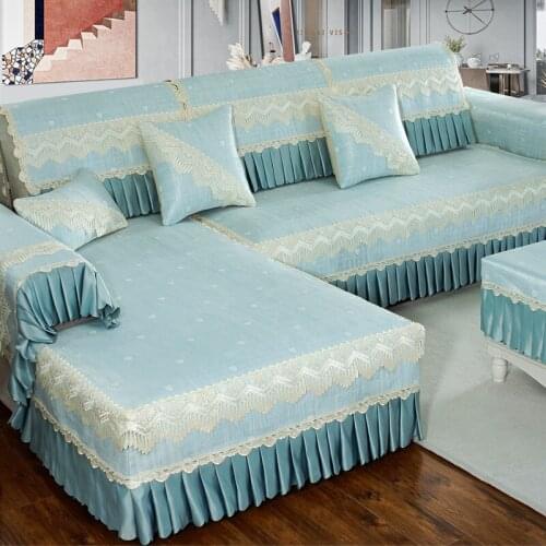 Sofa Cushion Summer Summer Ice Silk Nordic Non-Slip Summer Mat All-Inclusive Universal Sofa Cover Custom Simple Modern