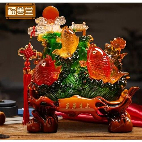 Prosperous Fish Crafts Home Lucky Soft Small Creative Living Room Decoration Wine Cabinet